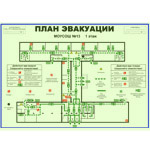 План эвакуации с фотолюминесцентным покрытием Формат А-2